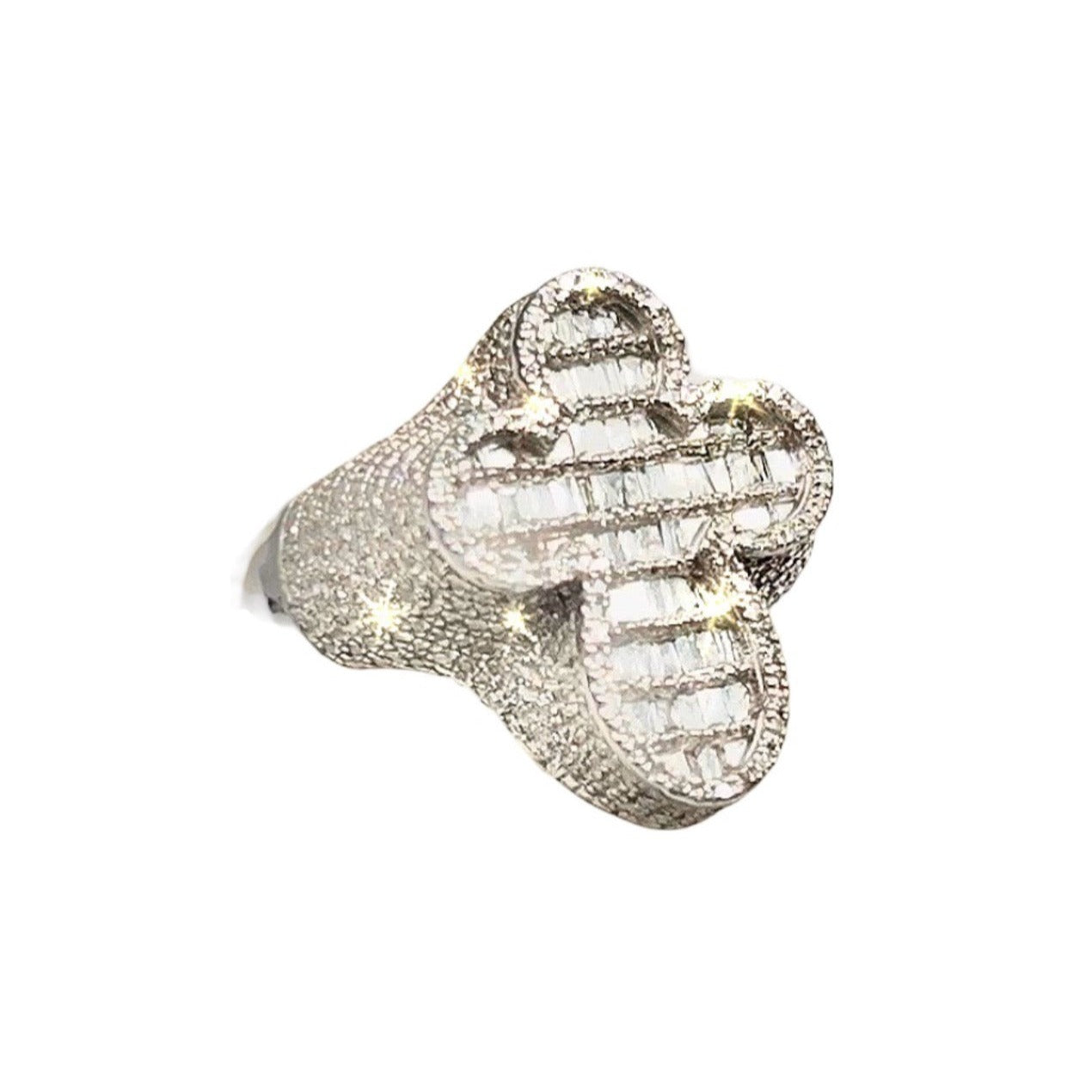 Baguette Bubble Cross Ring