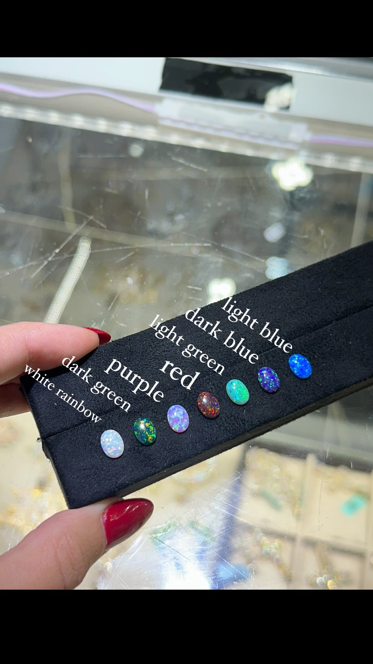 Custom Open Face Grillz with Opal Fangs