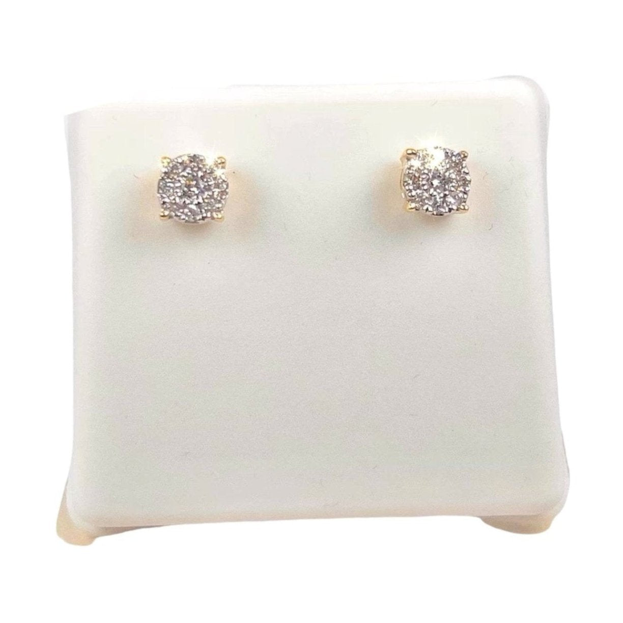 Cluster Diamond Stud Earrings
