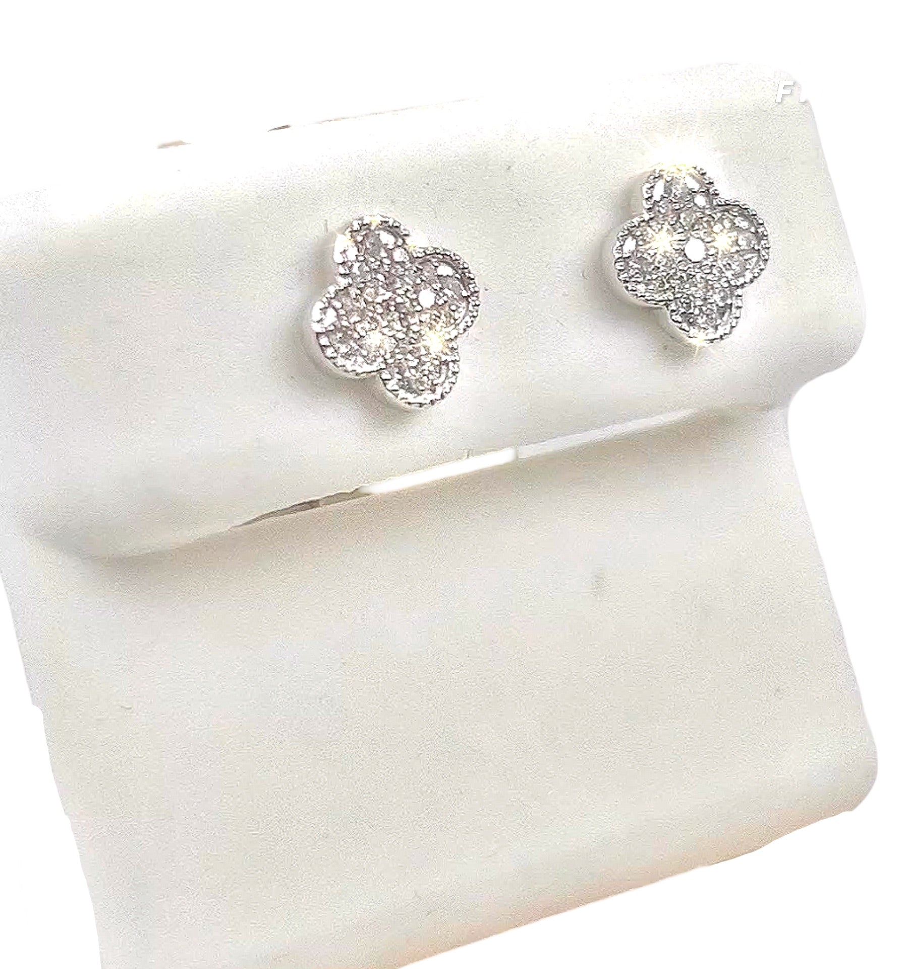 Diamond Clover Earrings (Small)