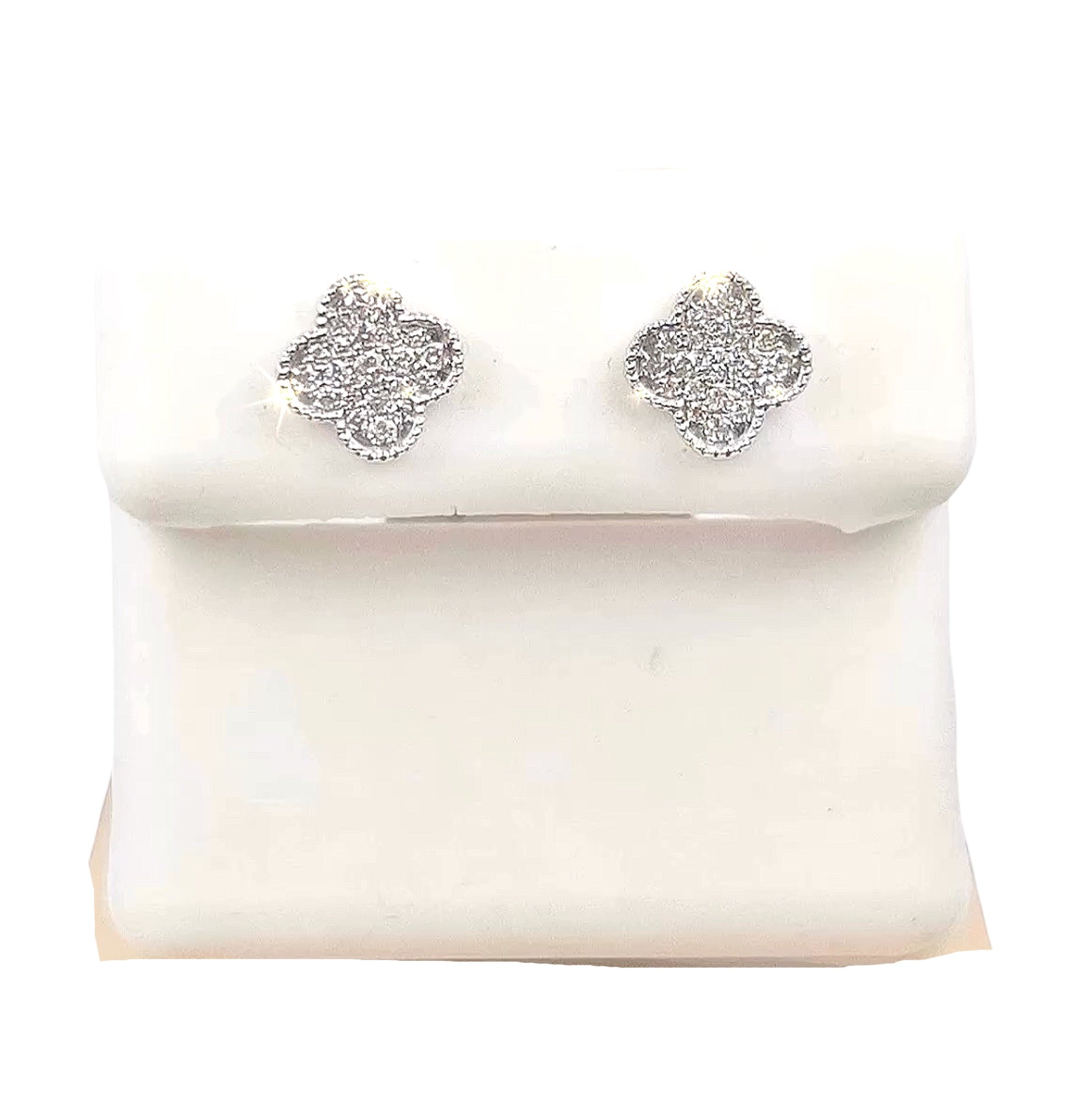 Diamond Clover Earrings (Small)