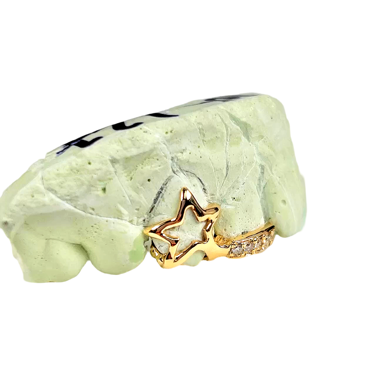 Custom Open Face Star with Diamond Bar Trim