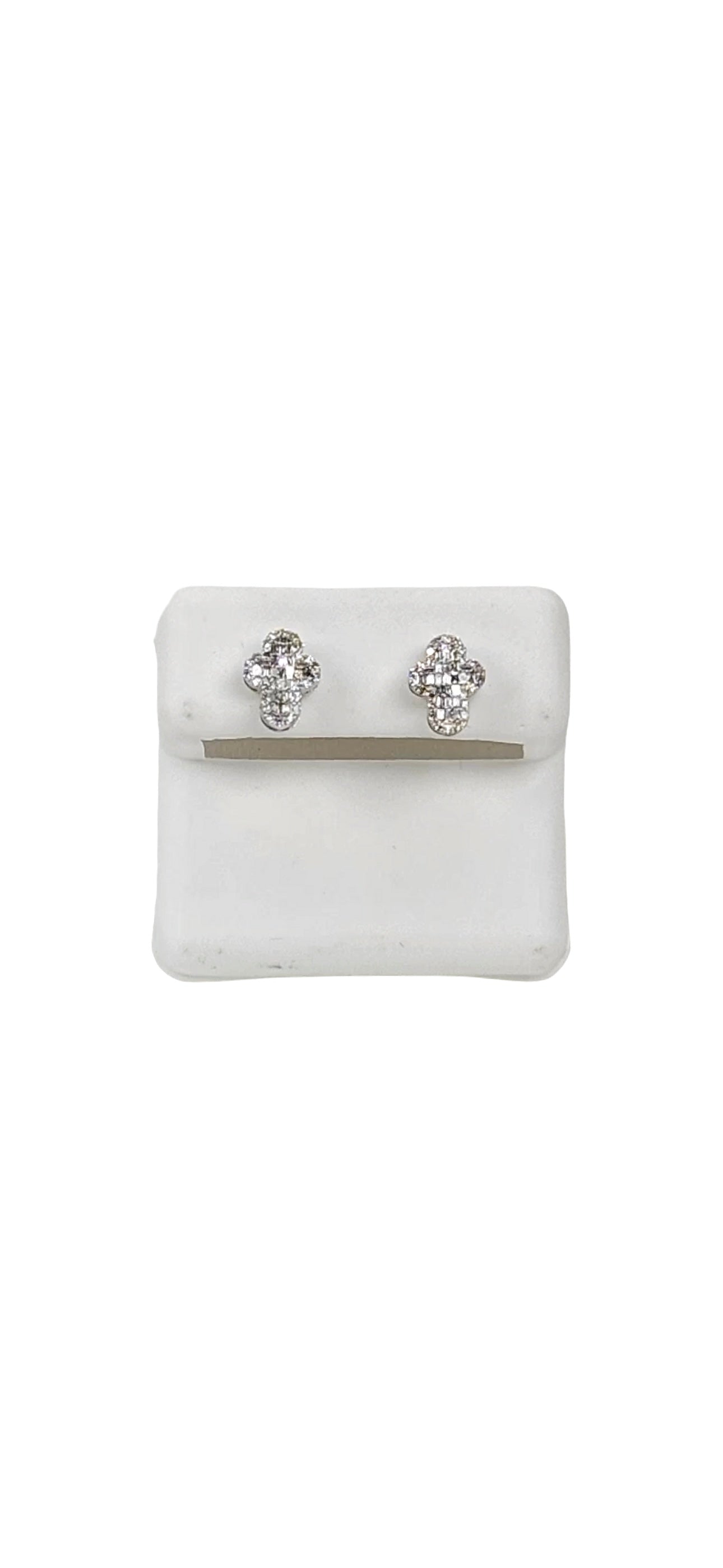 Cross Shaped Diamond Earrings