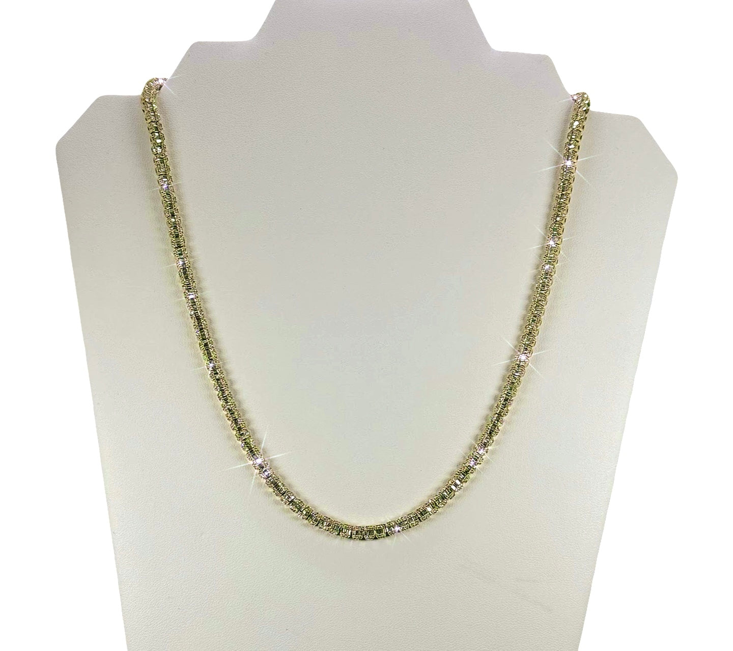 Gold Diamond Baguette Chain