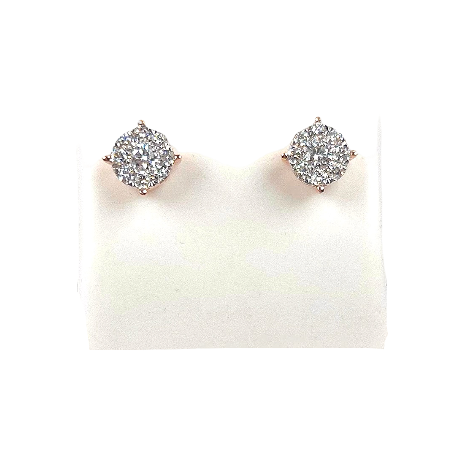 Round Diamond Illusion Studs (Large)