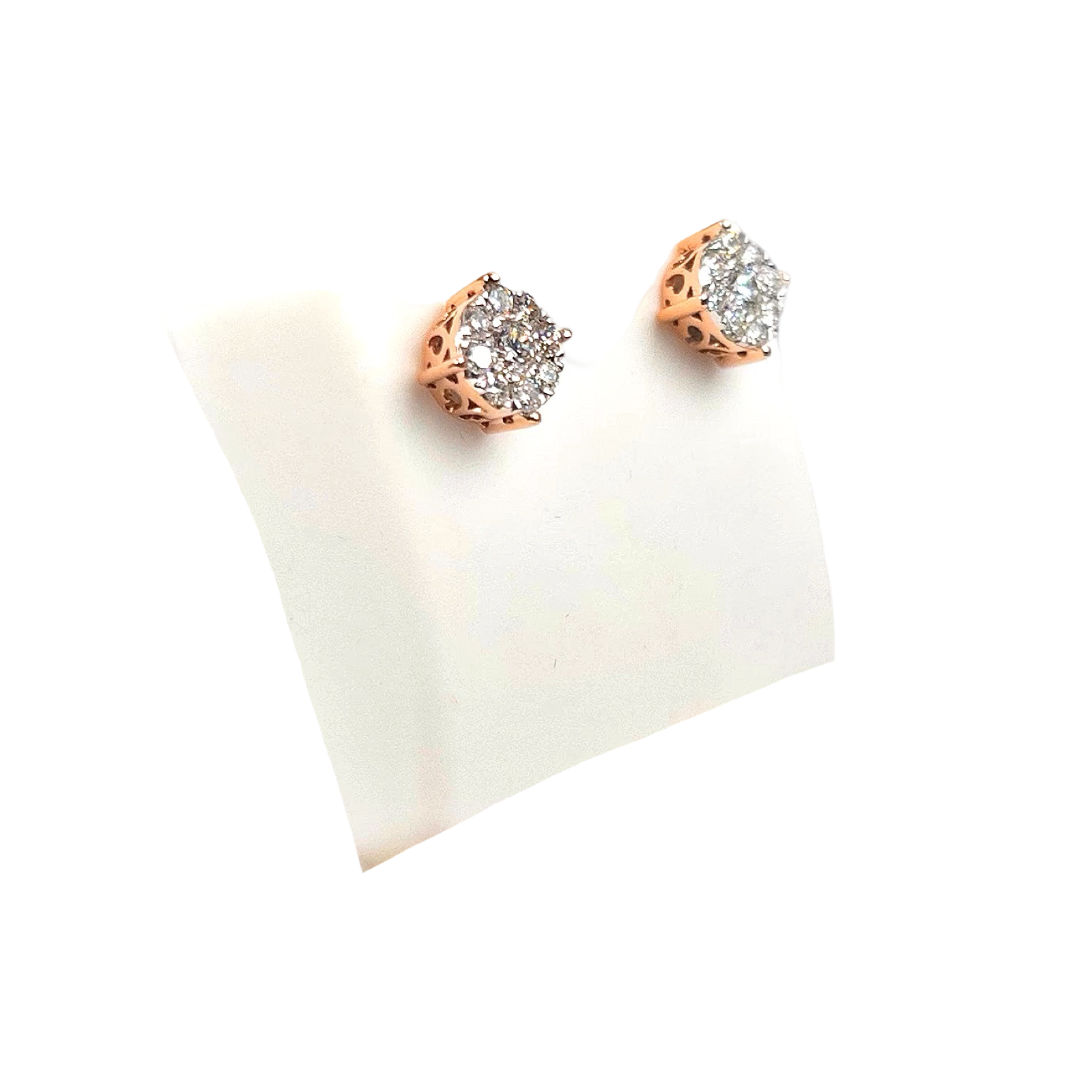 Round Diamond Illusion Studs (Large)