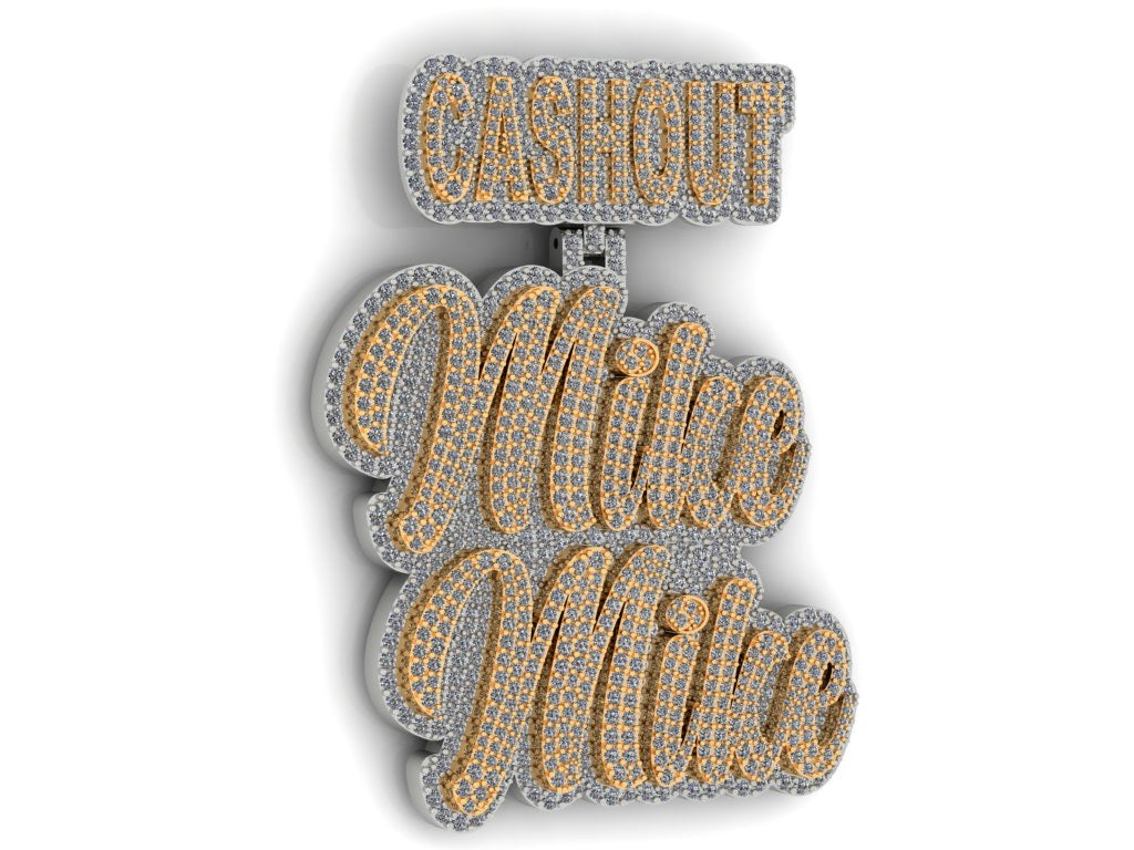 Custom Design Deposit - Double Layered Name Pendant