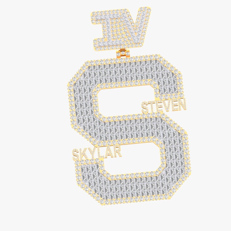 Custom Design Deposit - Baguette Diamond Pendant
