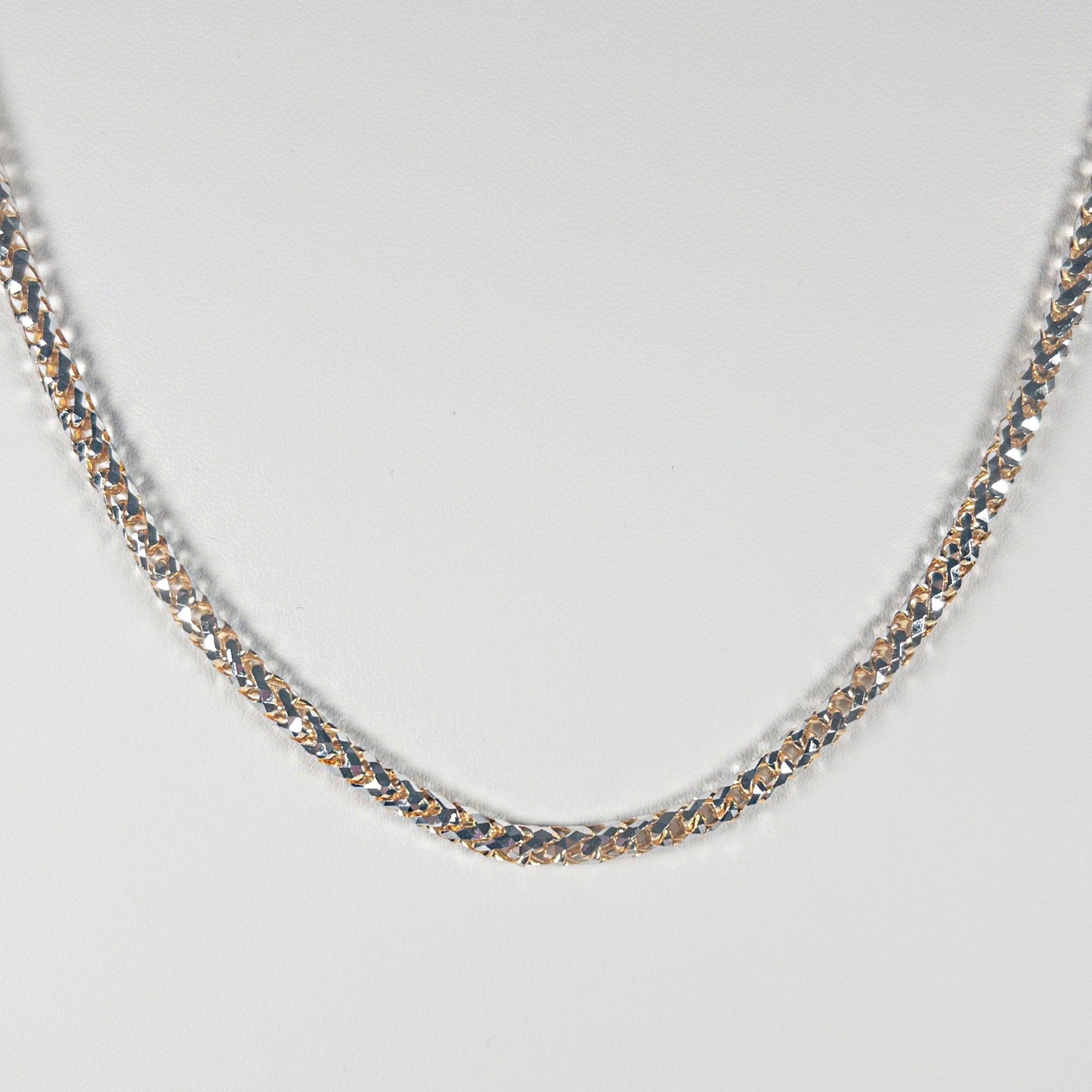 10KT Diamond Cut Solid Gold Franco Chain