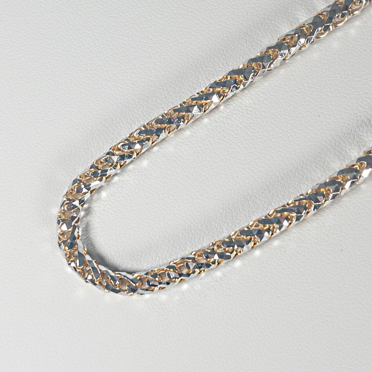 10KT Diamond Cut Solid Gold Franco Chain