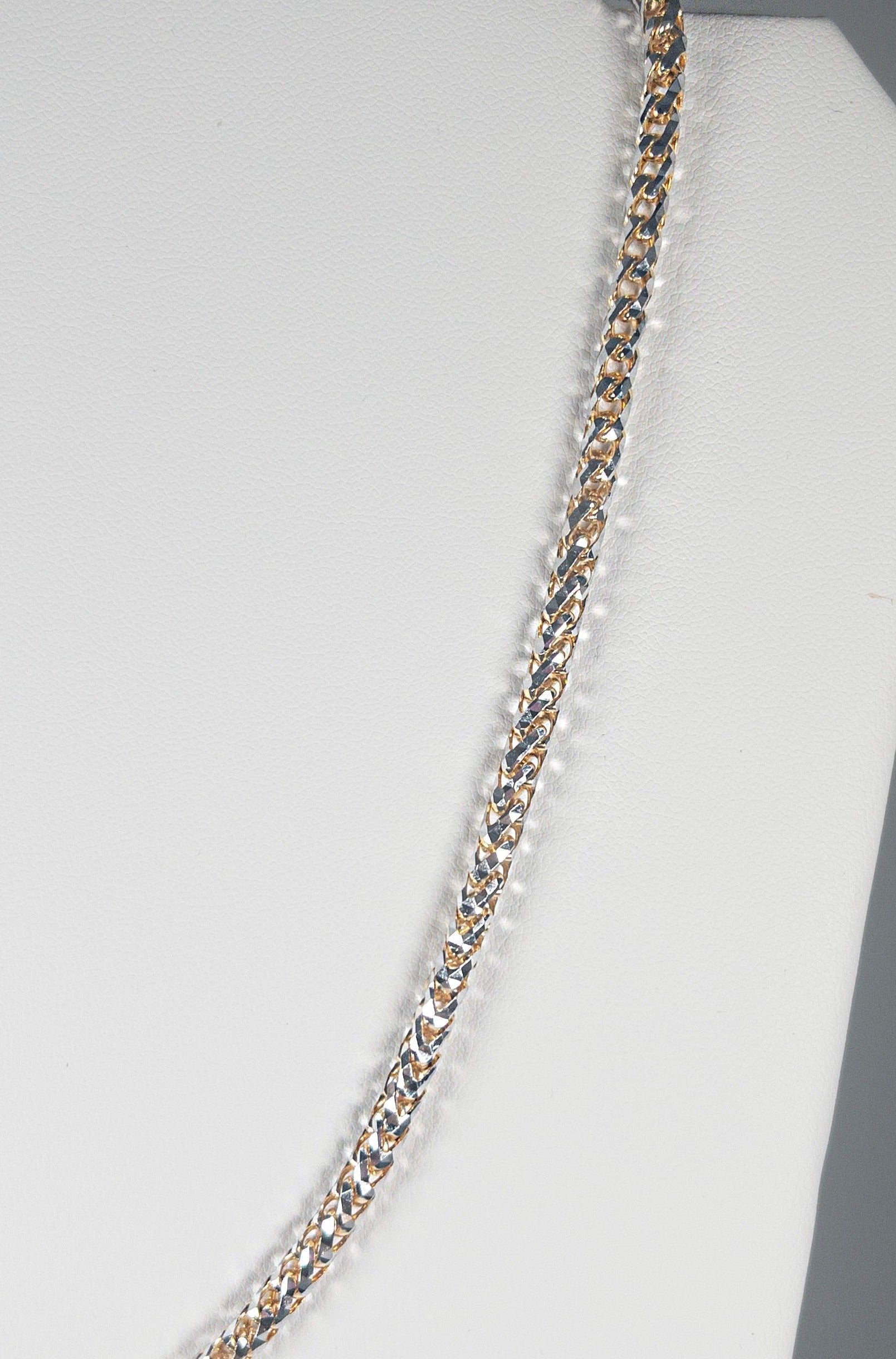 10KT Diamond Cut Solid Gold Franco Chain