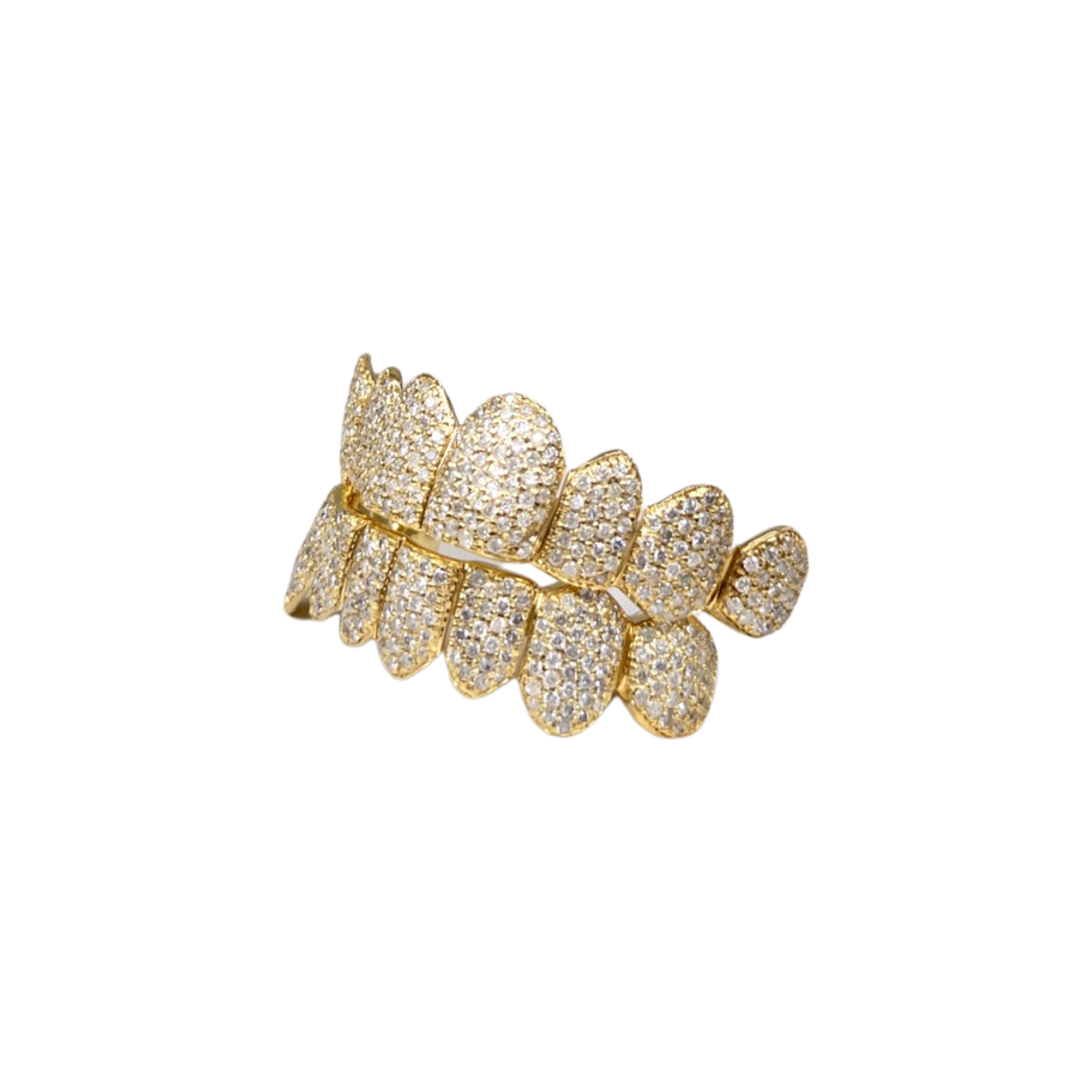 Custom I Clarity Hand Set All Natural Diamond Grillz (Zigzag/Honeycomb setting)