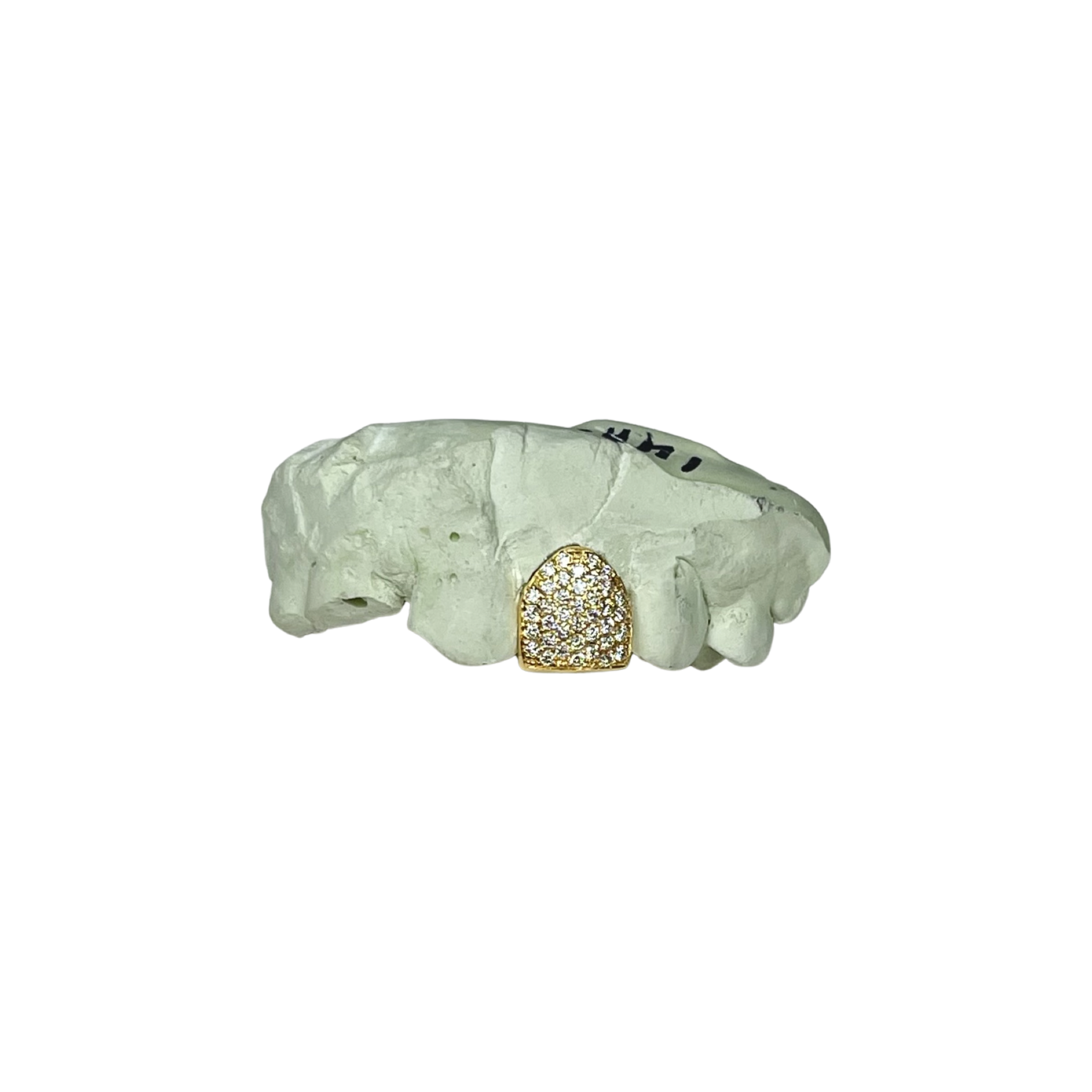 Custom Natural Diamond Single Tooth Grillz (zigzag setting)