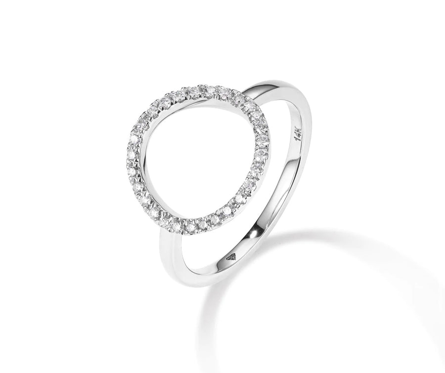 Circle Ring with Natural Diamonds