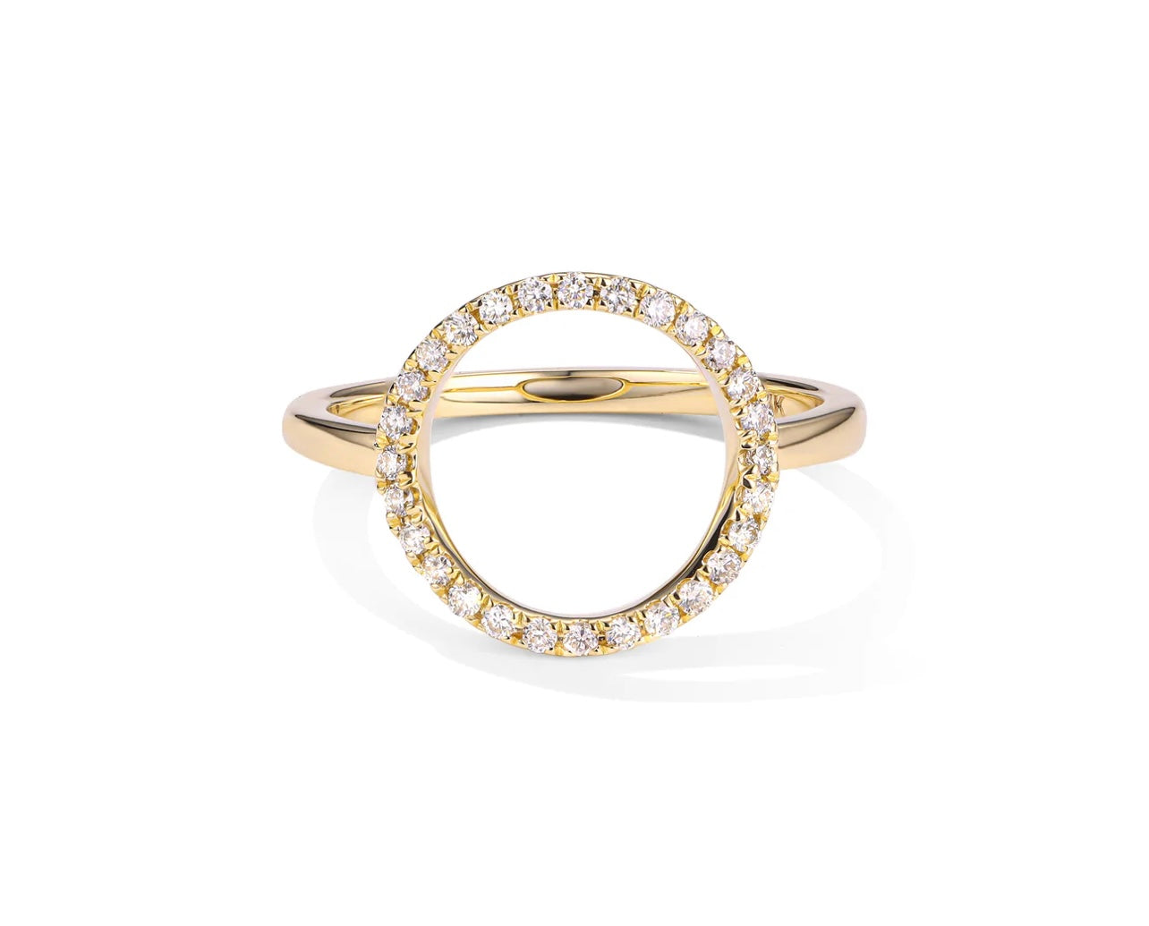 Circle Ring with Natural Diamonds