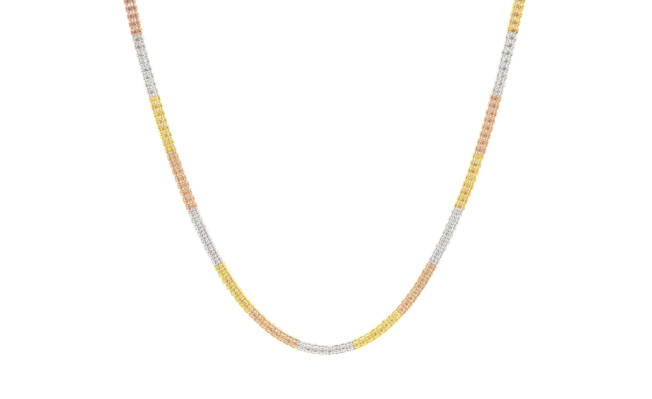 10kt Tri-Tone Ice Gold Chain (3MM)