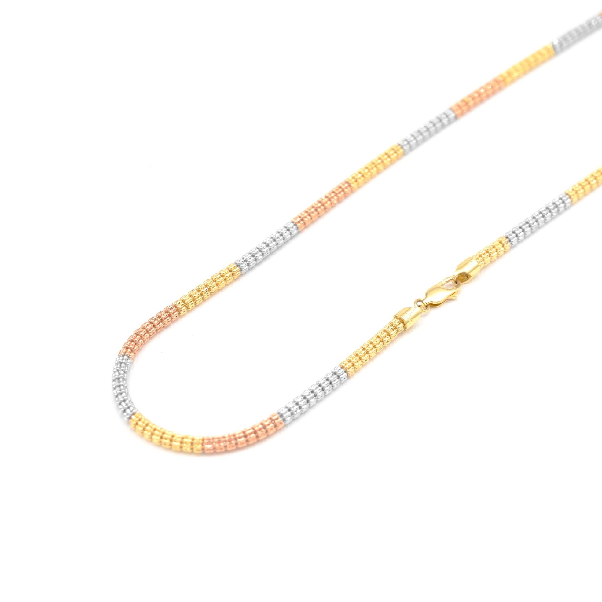 10kt Tri-Tone Ice Gold Chain (3MM)
