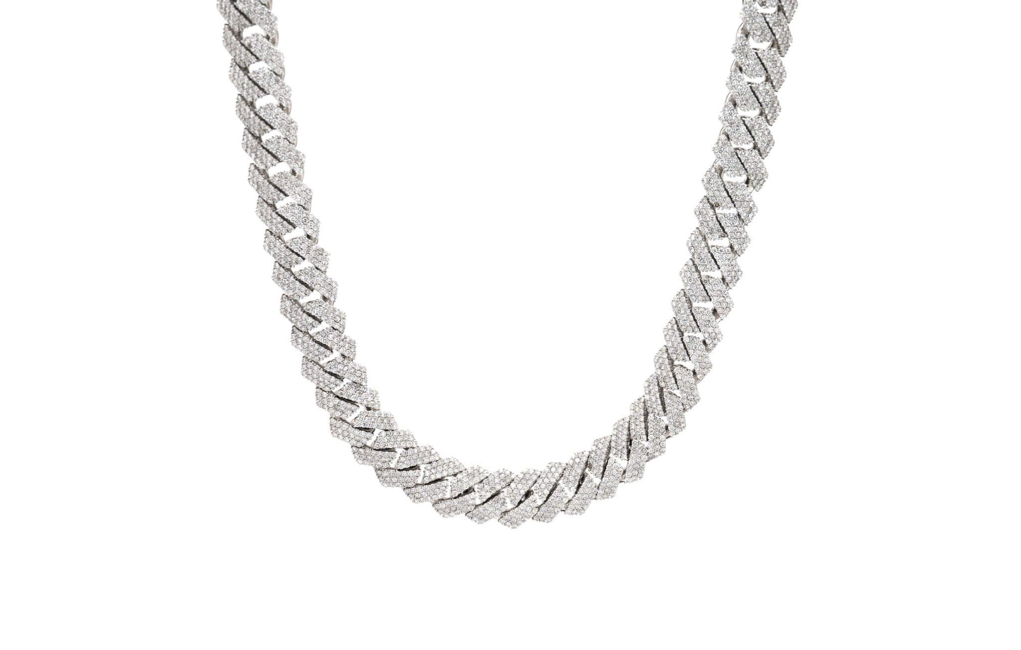 White Gold Diamond Cuban (16MM)