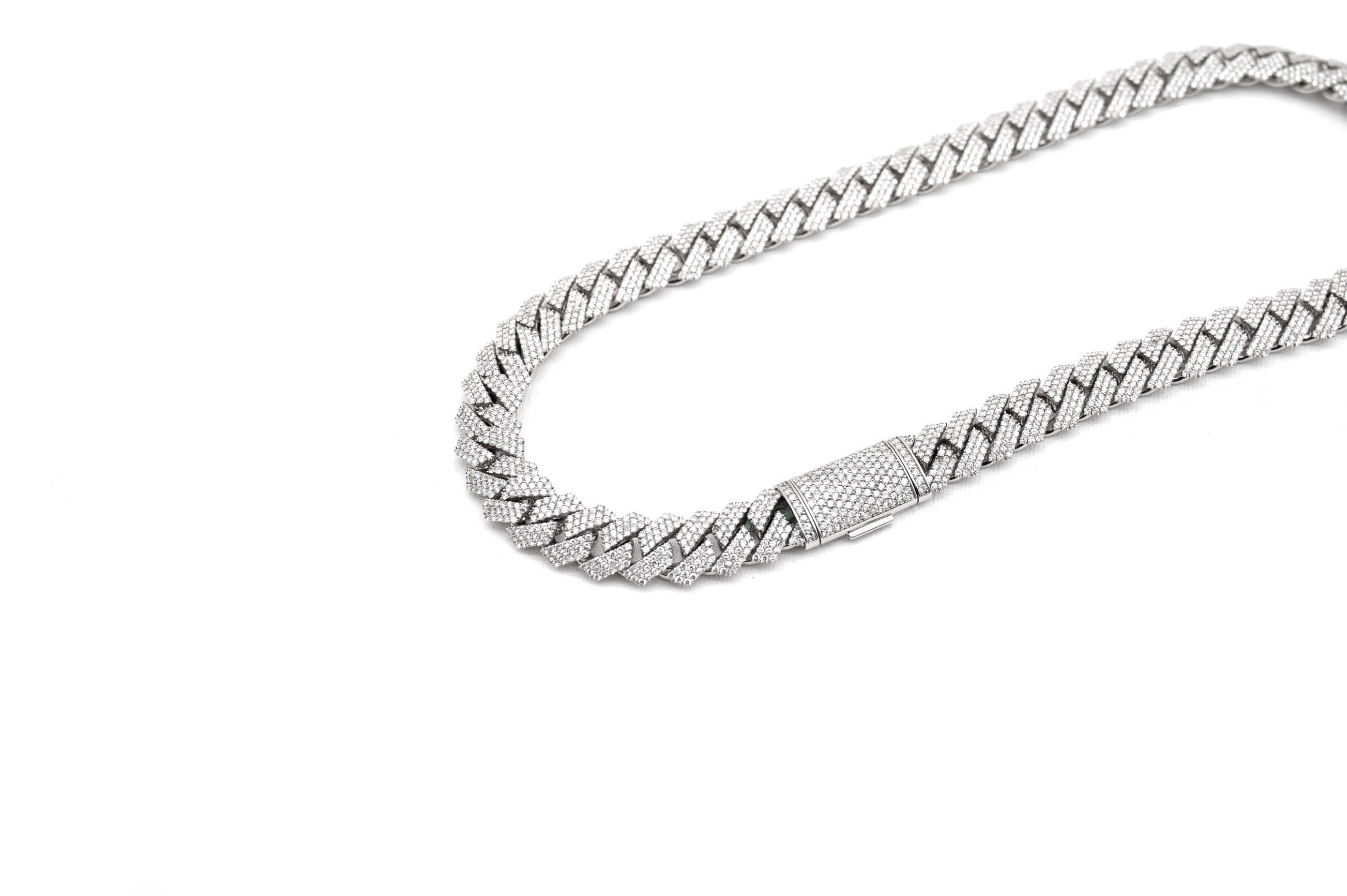 White Gold Diamond Cuban (16MM)