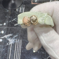 2 Piece Gold Smiling face with Custom Engraving
