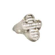 Baguette Bubble Cross Ring