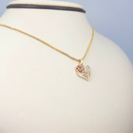 Rose Heart Diamond Charm