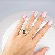 10KT Gold Braided Band Heart Ring