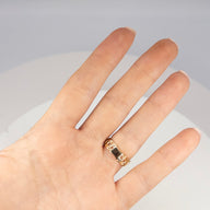 10KT Gold Braided Band Heart Ring
