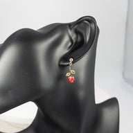 Red Rose Drop Earrings