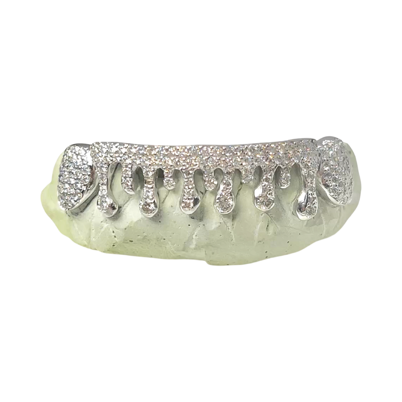 Custom 8 Piece Fully Iced Diamond Drip Grillz