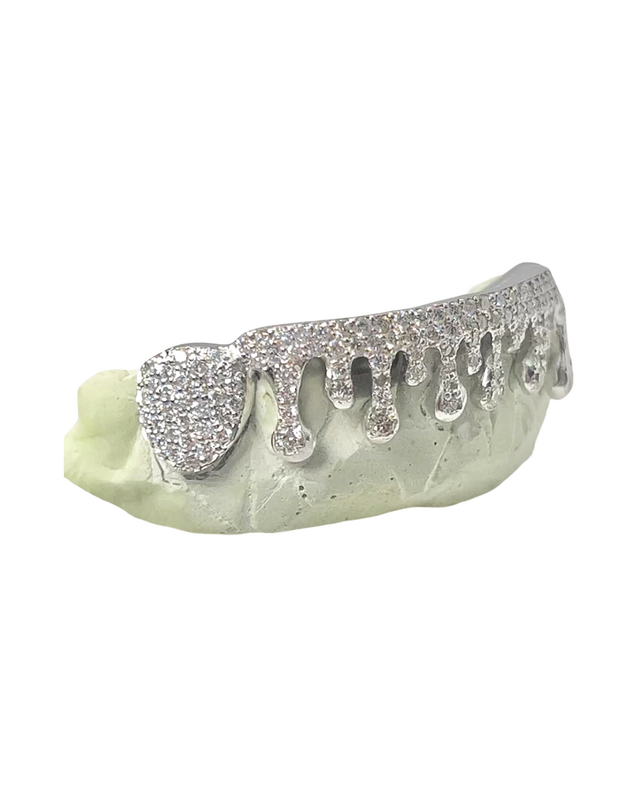 Custom 8 Piece Fully Iced Diamond Drip Grillz