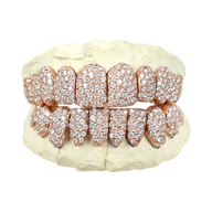 Custom VVS1 Clarity Hand Set All Natural Diamond Grillz Jumbo Setting