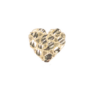 10KT Gold Heart Nugget Ring: Large