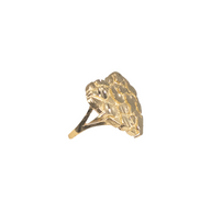 10KT Gold Heart Nugget Ring: Large