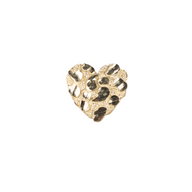 10KT Gold Heart Nugget Ring: Medium
