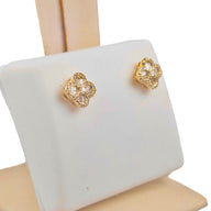 Baguette Diamond Clover Earrings