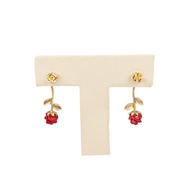 Red Rose Drop Earrings