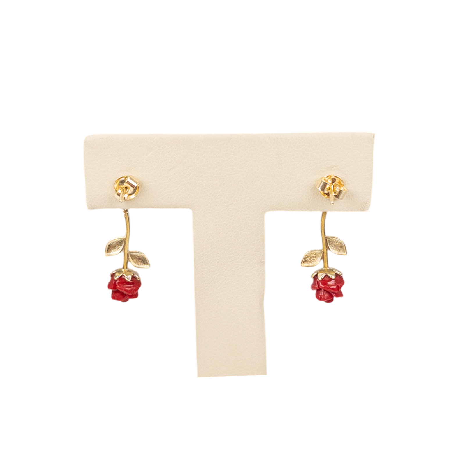 Red Rose Drop Earrings