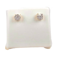 Cluster Diamond Stud Earrings