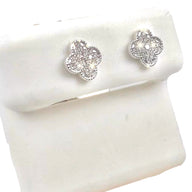 Diamond Clover Earrings (Small)