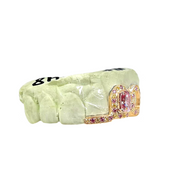 Custom 2 Piece Grillz Gemstone w/ Diamonds + Trim