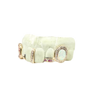 Custom Opal + trim and Spacer with Gemstones and Diamonds