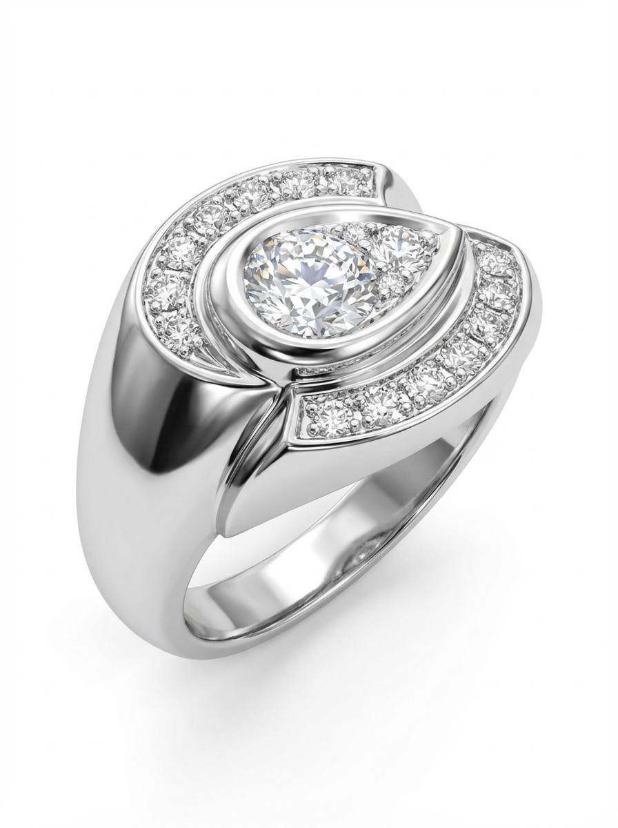 Eclipse Teardrop Ring