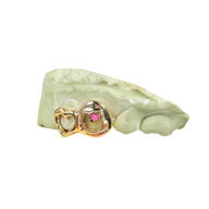 2 Piece Hello Kitty with Open Heart Spacer Grillz