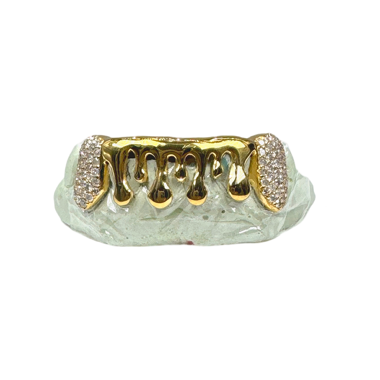 Custom 6 piece Drip Grillz with Diamond Fangs