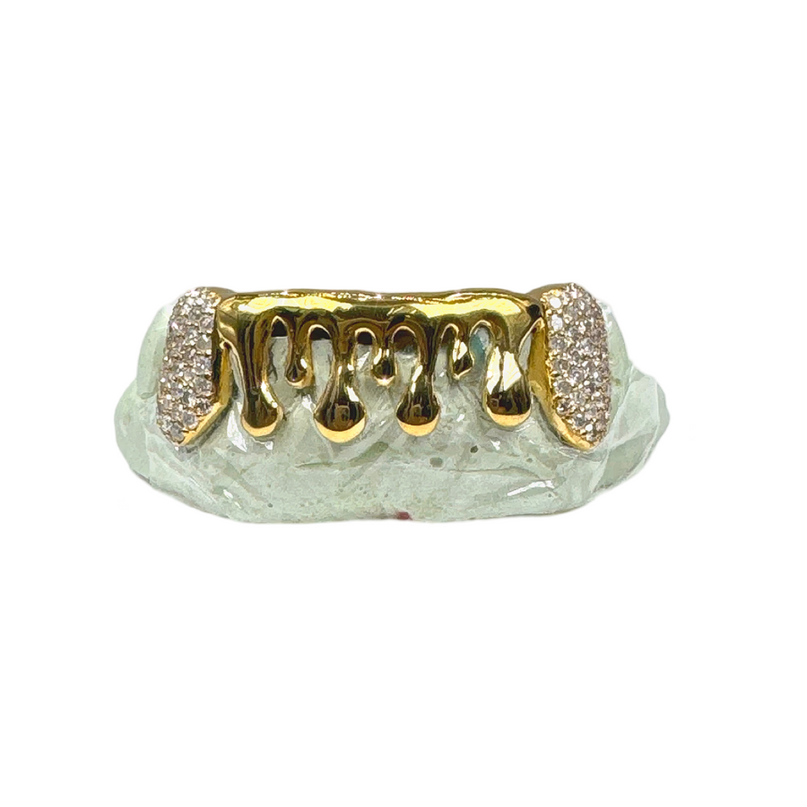 Custom 6 piece Drip Grillz with Diamond Fangs