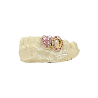 2 Piece Grillz Gemstone w/ Diamonds + Trim