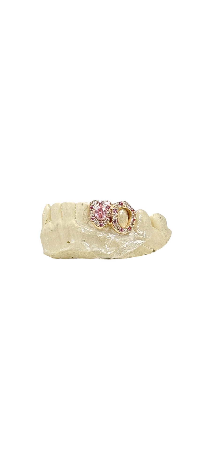 2 Piece Grillz Gemstone w/ Diamonds + Trim