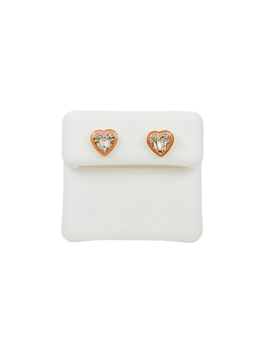 Heart Shape Diamond Earrings