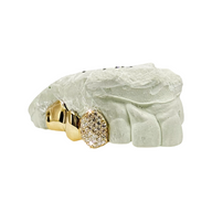 3 piece grill with 1 flooded diamond tooth